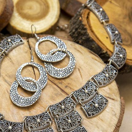 نیم ست گردنبند و گوشواره ورشو برند Titi Jewelry - بلاران