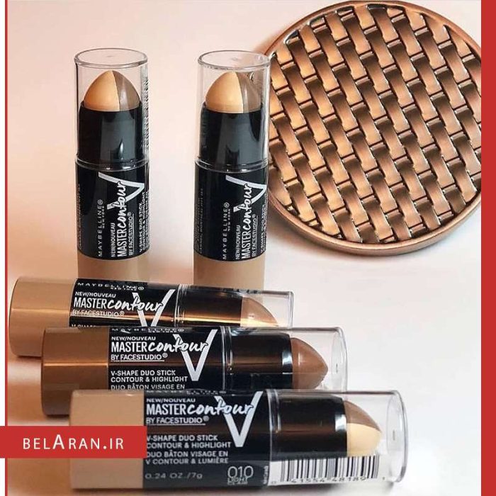 مستر کانتور و هایلایتر استیکی میبلین Maybelline Facestudio Master Contour V-Shape Duo Stick