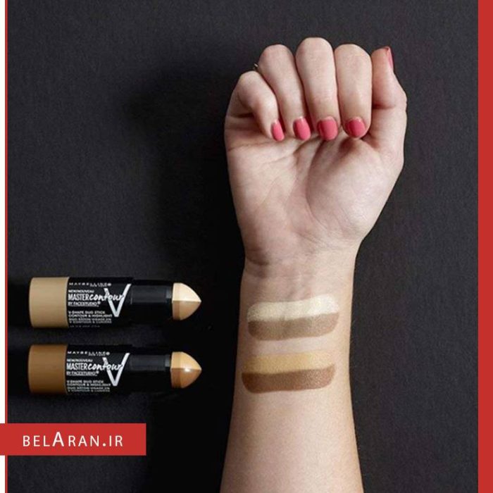 مستر کانتور و هایلایتر استیکی میبلین Maybelline Facestudio Master Contour V-Shape Duo Stick