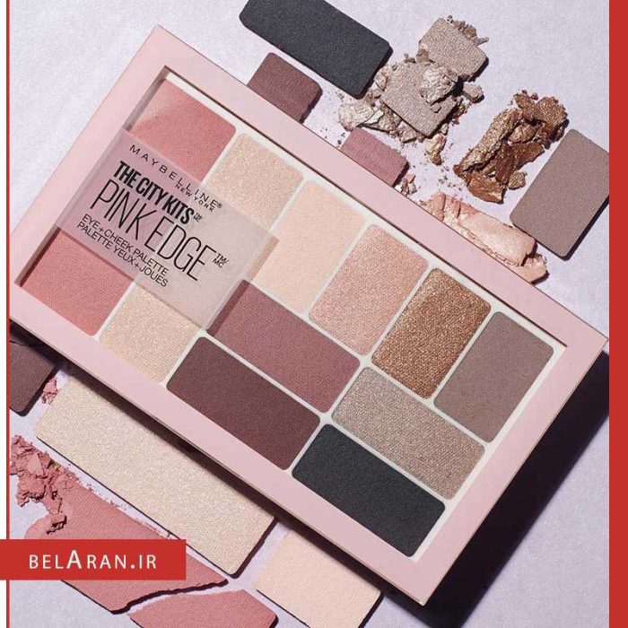 پالت سایه کیت میکاپ پینک ادج Maybelline the city kits Pink Edge Palette