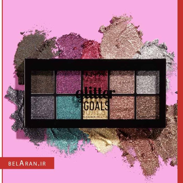 پالت گلیتر کرمی پروفشنال نیکس glitter GOALS cream pro pallet nyx