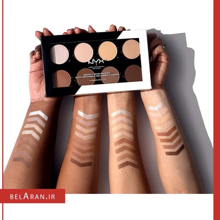 پالت هایلایتر و کانتور پودری نیکس NYX Professional Make Up Highlight and Contour Pro Palette