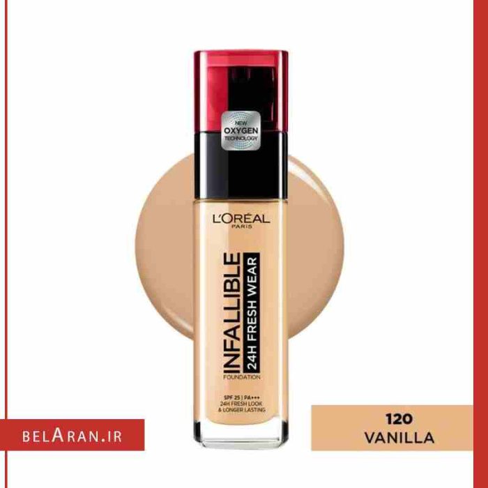 کرم پودر اینفالیبل لورال24 ساعته LOREAL INFALLIBLE 24hr Fresh Wear Foundation