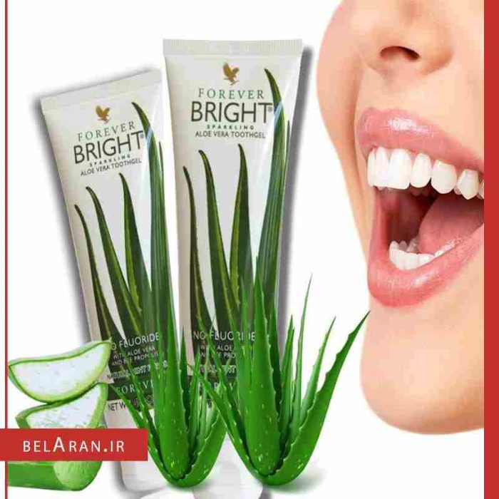 خمیردندان فوراور آلوئه ورا عسل و بدون فلوراید-بلاران forever bright toothgel aloe vera