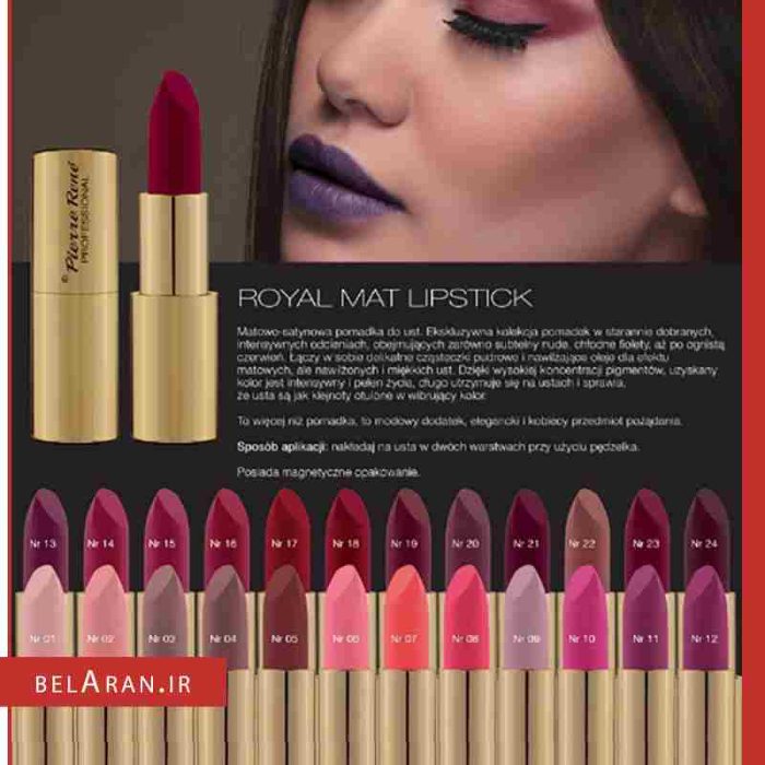 رژلب رویال مات پیررنه Pierre Rene Royal Mat Lipstick