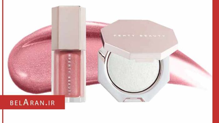 ست لیپ گلاس و هایلایتر الماسی فنتی بیوتی مدل بمبی-بلاران Fenty Beauty Diamond Bomb Baby Mini Face and Lip Set