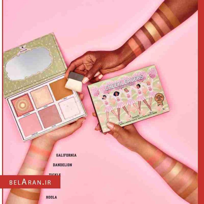 پالت رژگونه برنزر و هایلایتر بنفیت مدل چیک لیدرز کانکشن پینک اسکواد-بلاران BENEFIT Cheekleaders Pink Squad Blush, Bronze & Highlight Palette