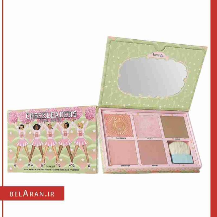 پالت رژگونه برنزر و هایلایتر بنفیت مدل چیک لیدرز کانکشن پینک اسکواد-بلاران BENEFIT Cheekleaders Pink Squad Blush, Bronze & Highlight Palette
