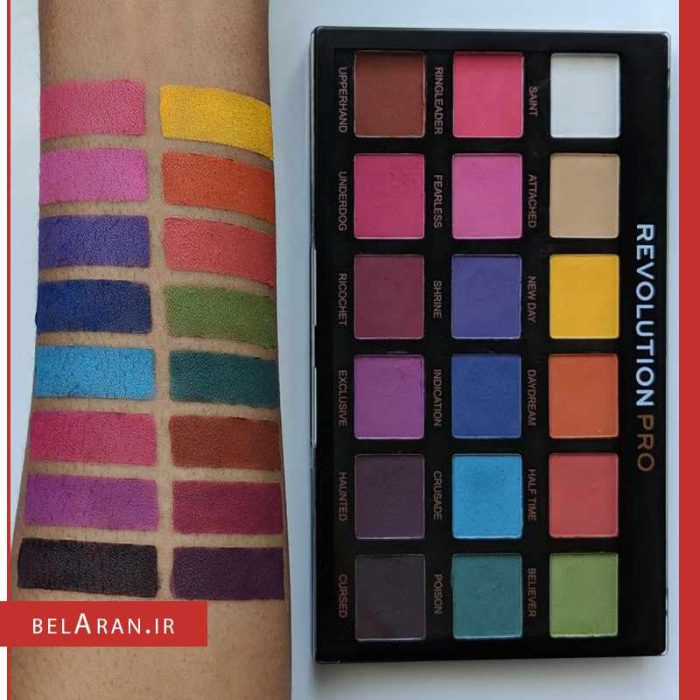 پالت سایه رولوشن پرو ریجنریشن میسچیف متز-بلاران Makeup Revolution Pro Regeneration Eyeshadow Palette Trends Mischief Mattes