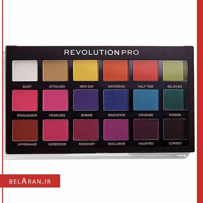 پالت سایه رولوشن پرو ریجنریشن میسچیف متز-بلاران Makeup Revolution Pro Regeneration Eyeshadow Palette Trends Mischief Mattes