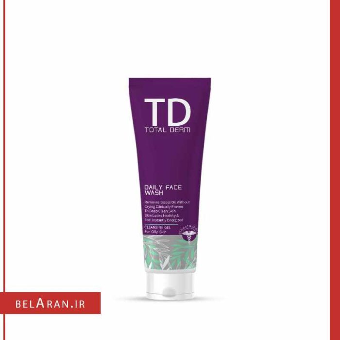 ژل شستشوی صورت پوست چرب توتال درم-بلاران Total Derm Daily Face Wash Cleansing Gel For Oily Skin
