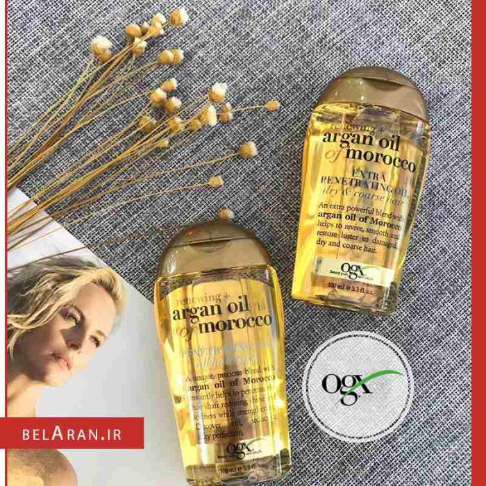روغن آرگان مراکشی او جی ایکس-بلاران OGX Renewing Moroccan Argan Oil Extra Strength Penetrating Oil for Dry / Coarse