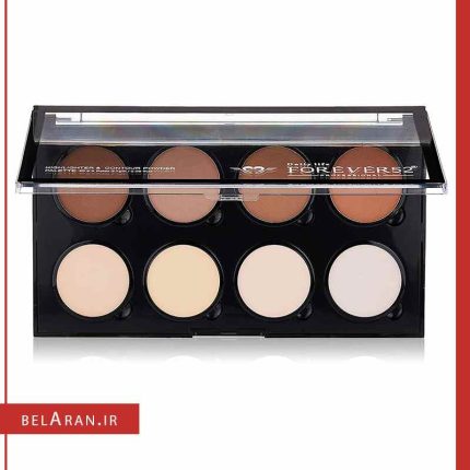 پالت کانتور خشک فوراور52-بلاران Daily Life Forever52 8 Color Highlighter & Contour Powder Palette