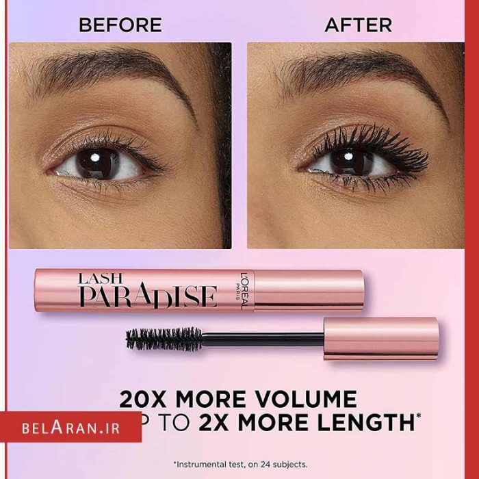 ريمل لورال لش پارادايس-محصولات لورال-لوازم آرایش اورجینال-بلاران Loreal LASH Paradise Voluminous Mascara-belaran