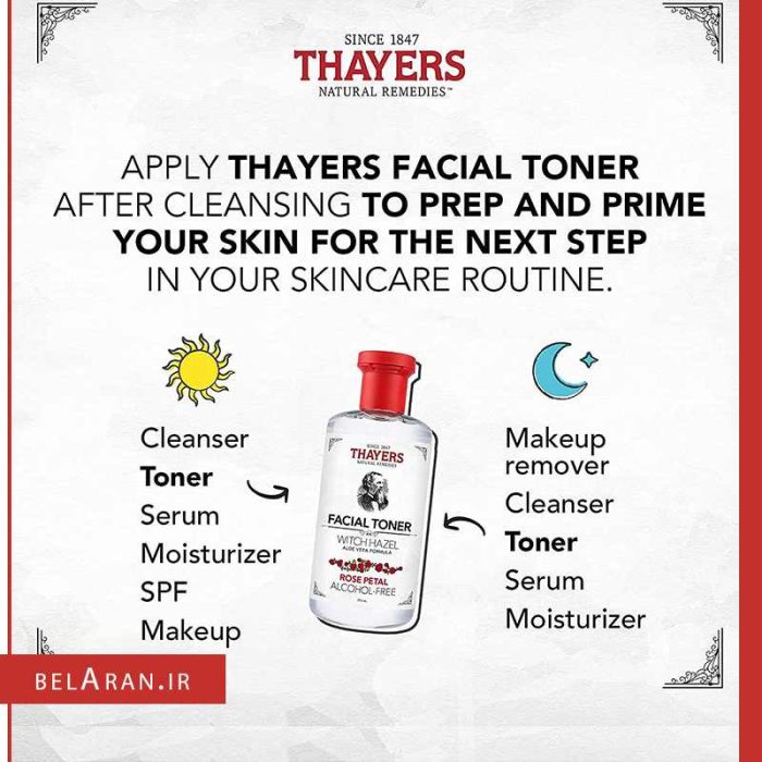 تونر تایرز گل رز-بلاران Thayers Witch Hazel Rose Petal