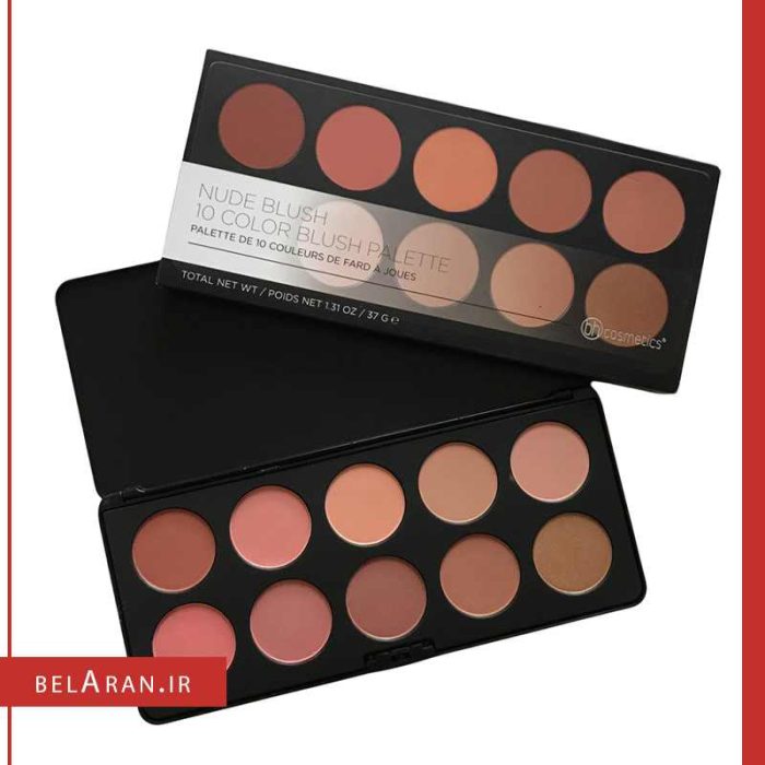 پالت رژگونه بی اچ مدل Nude Blush-بلاران BH Cosmetics Nude Blush 10 Color Blush Palette
