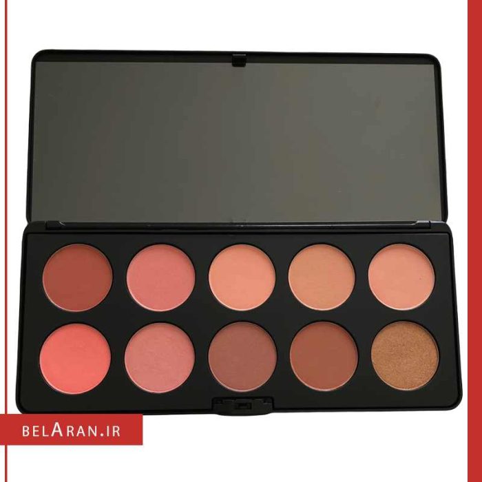 پالت رژگونه بی اچ مدل Nude Blush-بلاران BH Cosmetics Nude Blush 10 Color Blush Palette