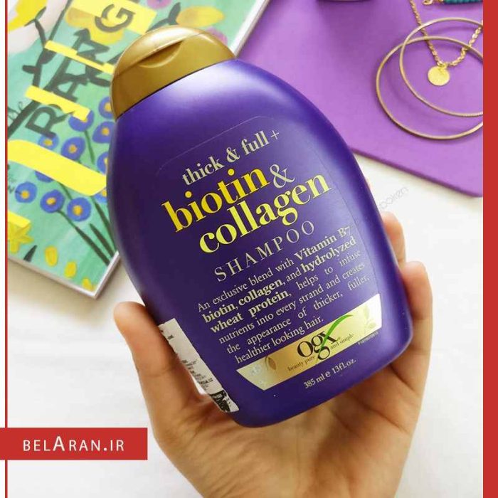 شامپو بیوتین و کلاژن او جی ایکس-بلاران Ogx Thick and Full Biotin and Collagen Shampoo
