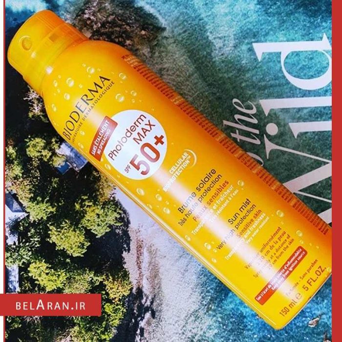 اسپری ضدآفتاب بایودرما بی رنگ اس پی اف 50-بلاران Bioderma Photoderm Max SPF 50+ Very High Protection Mist