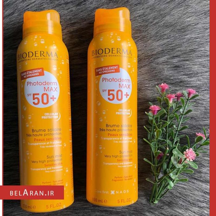 اسپری ضدآفتاب بایودرما بی رنگ اس پی اف 50-بلاران Bioderma Photoderm Max SPF 50+ Very High Protection Mist