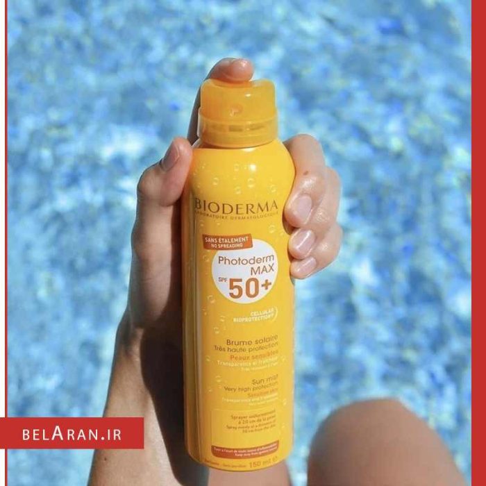 اسپری ضدآفتاب بایودرما بی رنگ اس پی اف 50-بلاران Bioderma Photoderm Max SPF 50+ Very High Protection Mist