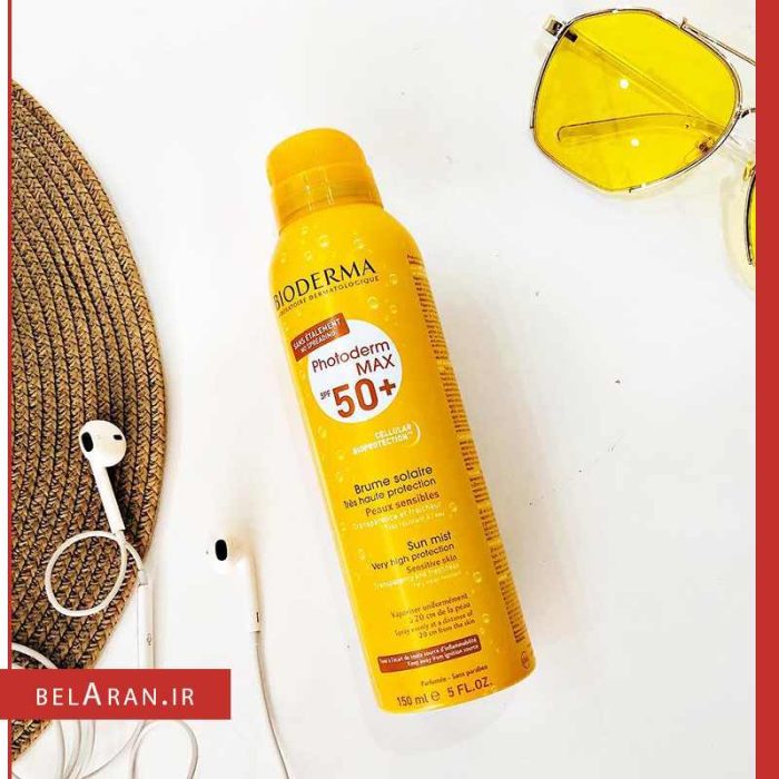 اسپری ضدآفتاب بایودرما بی رنگ اس پی اف 50-بلاران Bioderma Photoderm Max SPF 50+ Very High Protection Mist