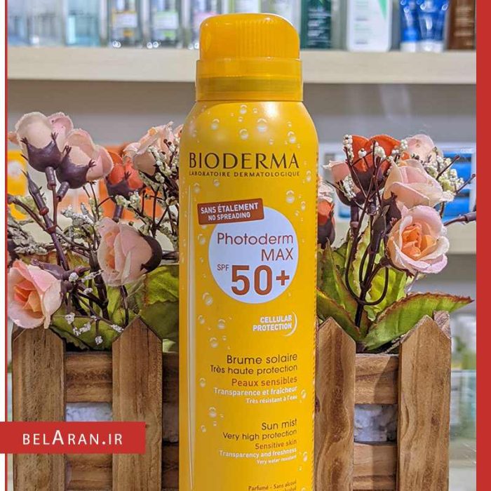 اسپری ضدآفتاب بایودرما بی رنگ اس پی اف 50-بلاران Bioderma Photoderm Max SPF 50+ Very High Protection Mist