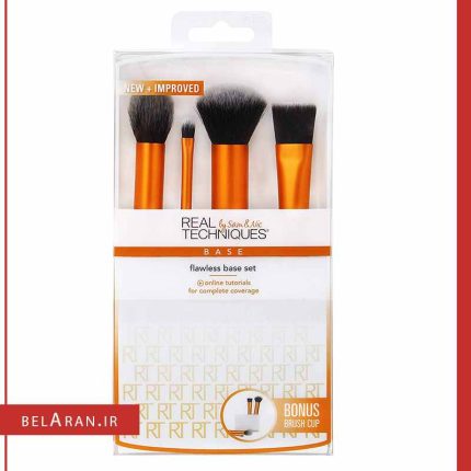 ست براش آرایشی ۴ عددی ریل تکنیک مدل فلولس-بلاران Real Techniques Flawless Base Brush Set