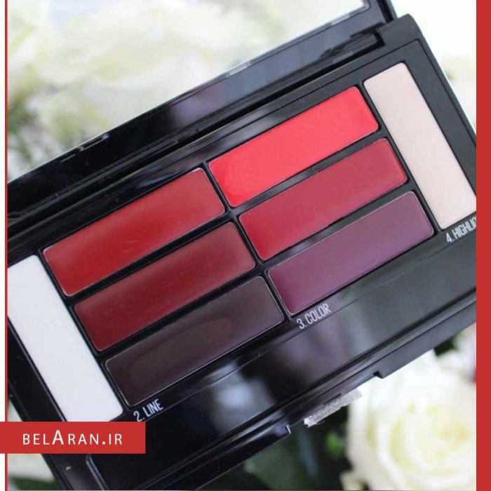 پالت رژلب و کانتور لب میبلین کالر دراما 1-محصولات میبلین-لوازم آرایش اورجینال-بلاران Maybelline color drama lip contour palette 01 crimson vixen Finish Concealer-belaran
