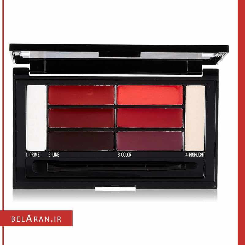 پالت رژلب و کانتور لب میبلین کالر دراما 1-محصولات میبلین-لوازم آرایش اورجینال-بلاران Maybelline color drama lip contour palette 01 crimson vixen Finish Concealer-belaran