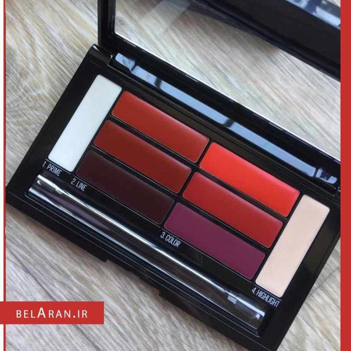 پالت رژلب و کانتور لب میبلین کالر دراما 1-محصولات میبلین-لوازم آرایش اورجینال-بلاران Maybelline color drama lip contour palette 01 crimson vixen Finish Concealer-belaran