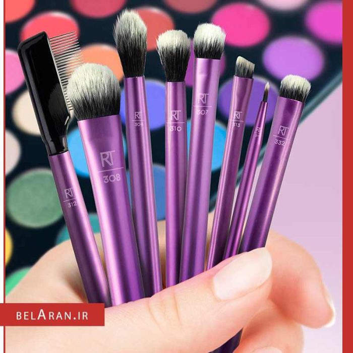 براش سایه چشم ریل تکنیک ست 8 عددی-خرید لوازم آرایش اورجینال بلاران Real Techniques Everyday Eye Essentials Brush Set