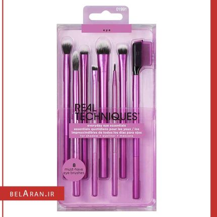 براش سایه چشم ریل تکنیک ست 8 عددی-خرید لوازم آرایش اورجینال بلاران Real Techniques Everyday Eye Essentials Brush Set