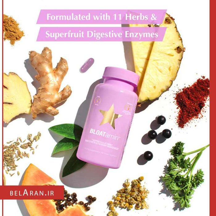 کپسول گیاهی مکمل لاغری بلوتامین هیرتامین-خرید لوازم آرایش اورجینال بلاران Hairtamin Bloatamin Digestive Health Capsule