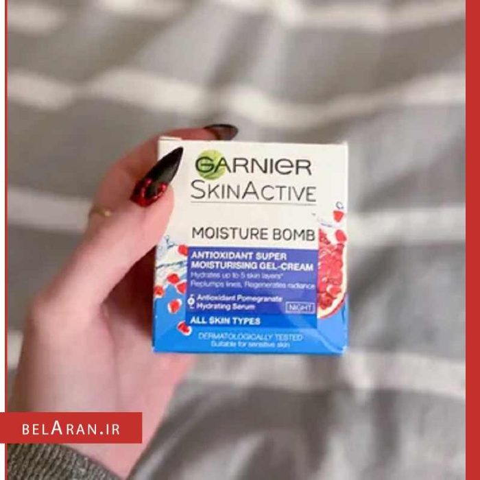 بمب آبرسان انار گارنیر-خرید لوازم آرایش اورجینال بلاران Garnier Hydra Bomb Super-Recharging Gel-Cream