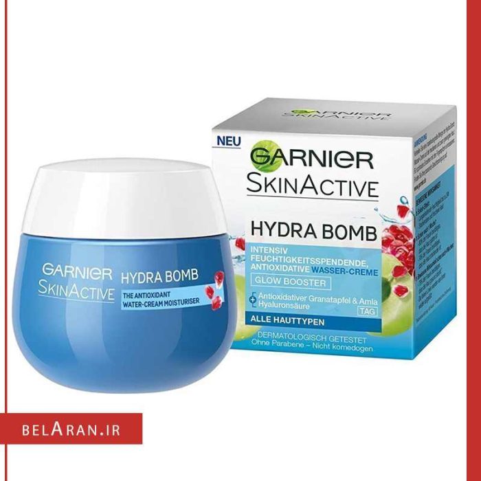 بمب آبرسان انار گارنیر-خرید لوازم آرایش اورجینال بلاران Garnier Hydra Bomb Super-Recharging Gel-Cream