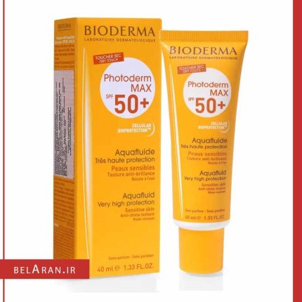 کرم ضدآفتاب آکوا فلوئید بایودرما-لوازم آرایش اورجینال بلاران Bioderma Photoderm MAX 50 + Anti-Shine Aquafluid 40ml