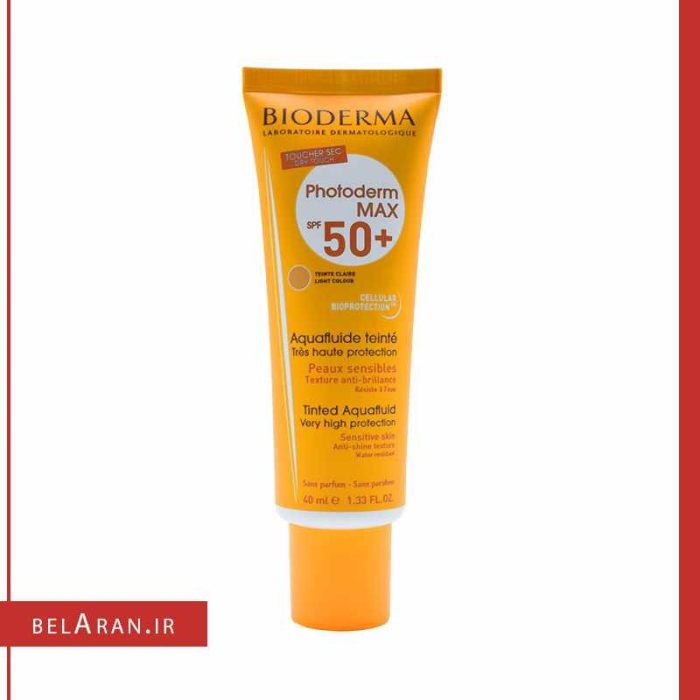 کرم ضدآفتاب رنگی آکوا فلوئید بایودرما-لوازم آرایش اورجینال بلاران Bioderma Photoderm MAX 50 + Anti-Shine Aquafluid 40ml