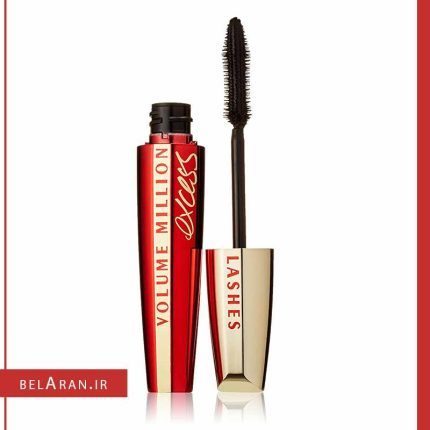 ریمل میلیون لش اکسس قرمز لورال-محصولات لورال-لوازم آرایش اورجینال-بلاران loreal volume million lashes excess mascara-belaran