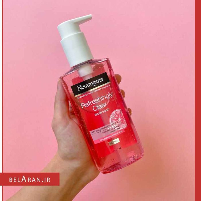 ژل شستشوی صورت گریپ فروت نوتروژینا-خرید لوازم آرایش اورجینال بلاران Neutrogena Refreshingly Clear Facial Wash with Pink Grapefruit and Vitamin