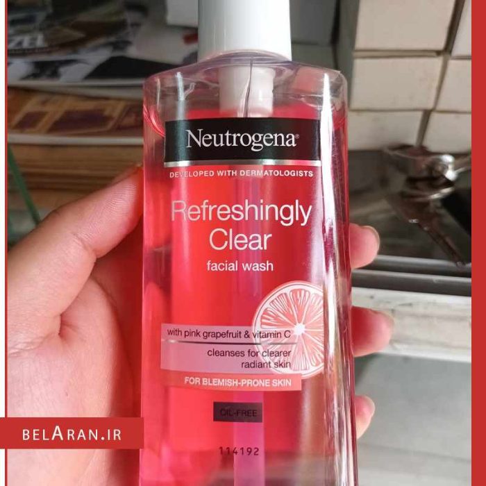 ژل شستشوی صورت گریپ فروت نوتروژینا-خرید لوازم آرایش اورجینال بلاران Neutrogena Refreshingly Clear Facial Wash with Pink Grapefruit and Vitamin