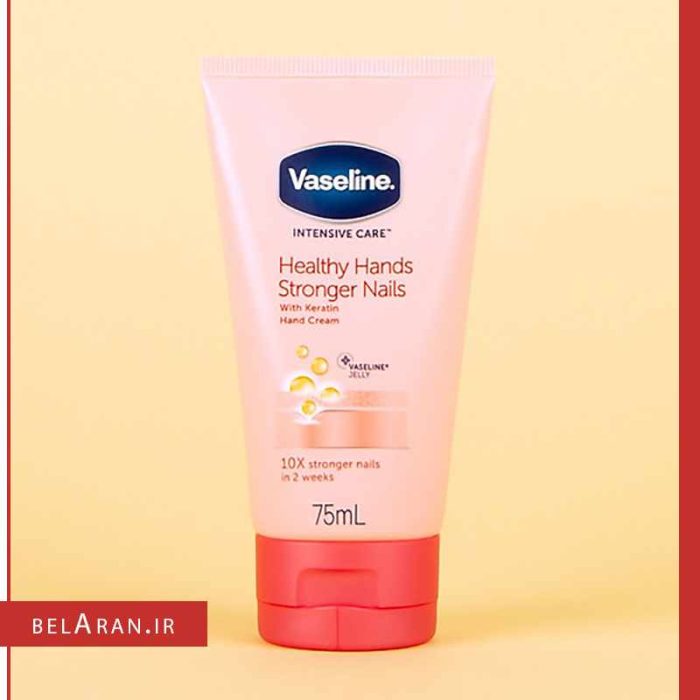 کرم دست و ناخن وازلین-محصولات وازلین-لوازم آرایش اورجینال-بلاران Vaseline Intensive Care Healthy Hands Stronger Nails-belaran