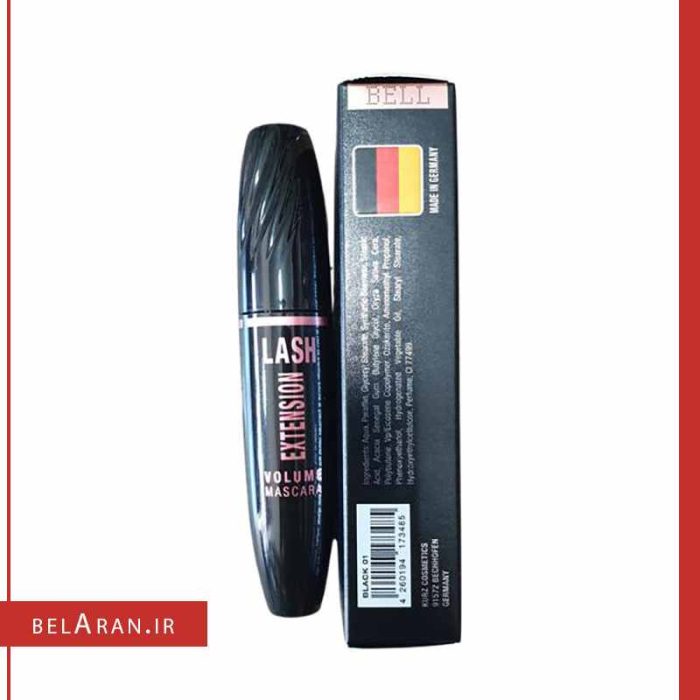 ریمل حجم دهنده بل مدل اکستنشن لش-محصولات بل-لوازم آرایش اورجینال-بلاران bell lash extension volume mascara black-belaran