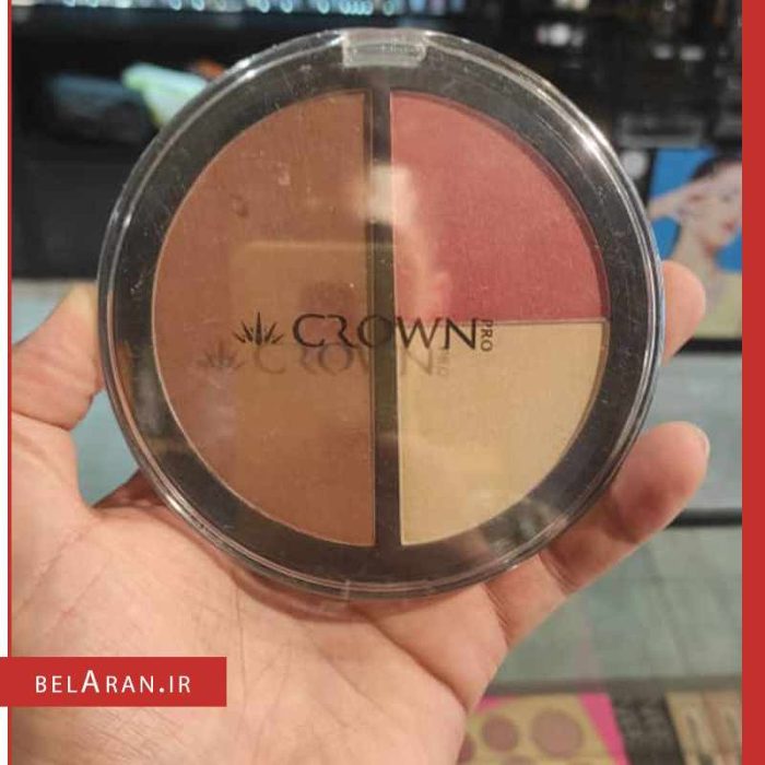 پالت کانتور گلام اند گلو کرون-محصولات کرون-لوازم آرایش اورجینال-بلاران Crown Pro Glam and Glo Contour Palette-belaran