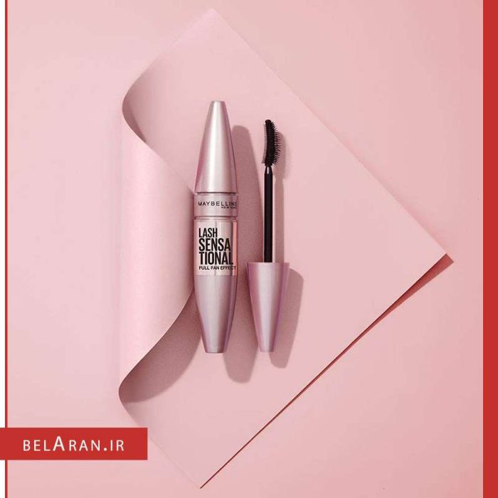 ریمل لش سنشیال میبلین-محصولات میبلین-خرید لوازم آرایش اورجینال-بلاران maybelline lash sensational mascara full fan effect very black belaran