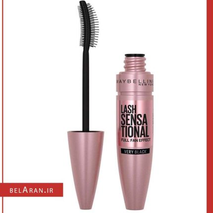 ریمل لش سنشیال میبلین-محصولات میبلین-خرید لوازم آرایش اورجینال-بلاران maybelline lash sensational mascara full fan effect very black belaran