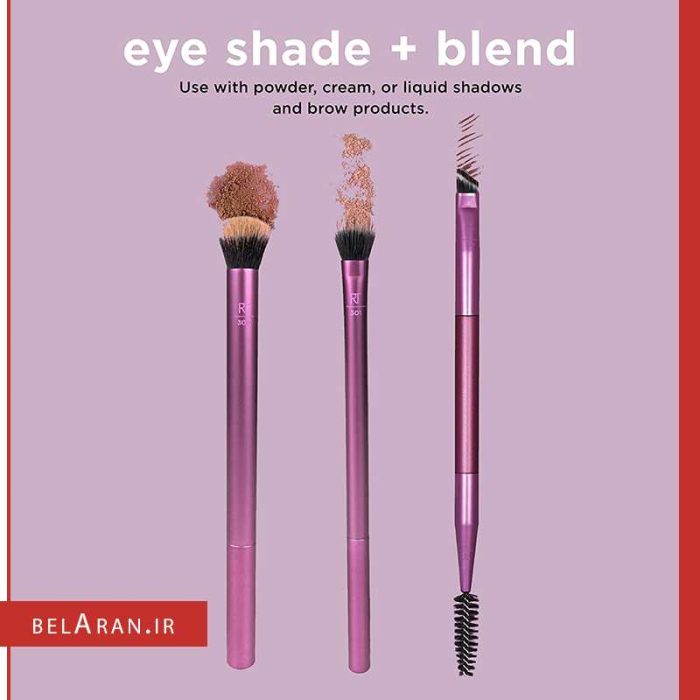 ست براش چشم و ابرو ریل تکنیک-محصولات ریل تکنیک-خرید لوازم آرایش اورجینال-بلاران REAL TECHNIQUES Dual Ended Brow set Brush 1529 belaran