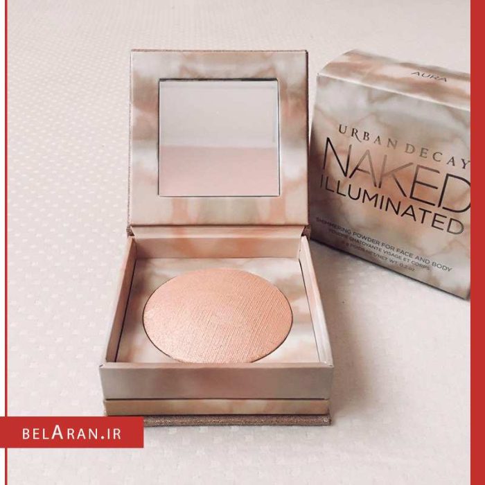شیمر اربن دیکی-محصولات اربان دیکی-خرید لوازم آرایش اورجینال-بلاران Urban Decay Naked Illuminated Shimmering Powder for Faca Body Aura belaran