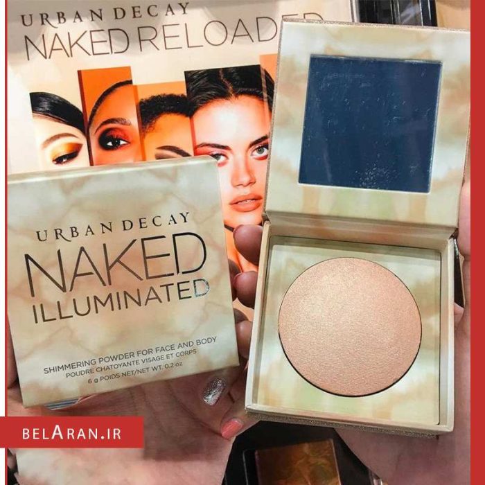 شیمر اربن دیکی-محصولات اربان دیکی-خرید لوازم آرایش اورجینال-بلاران Urban Decay Naked Illuminated Shimmering Powder for Faca Body Aura belaran