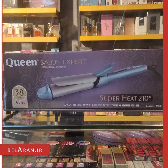 فرکننده مو سرامیکی کوئین سایز 38-محصولات کویین-خرید لوازم آرایش اورجینال-بلاران queen salon expert professional curling iron HT638n belaran